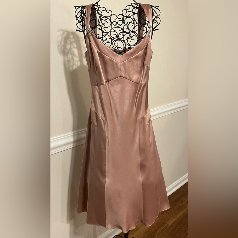 Silk Dress LOFT Short Women’s sz 4 Silk Dress Cocktail Dress Wedding Black Tie